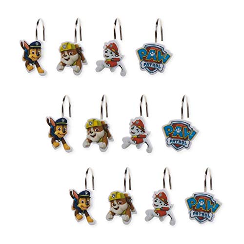 Product Cover Kids Warehouse Paw Patrol Best Pup Pals Shower Curtain Hooks (Set of 12)