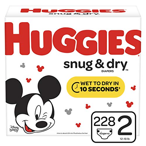 Product Cover Huggies Snug & Dry Baby Diapers, Size 2, 228 Ct, One Month Supply