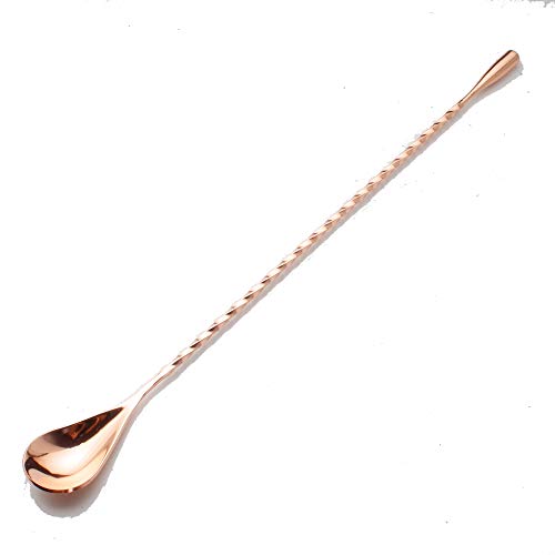 Product Cover Mixing Bar Spoon 12 Inches 18/10 Stainless Steel Spiral Pattern Morphine Bartender Whiskey Cocktail Shaker Spoon