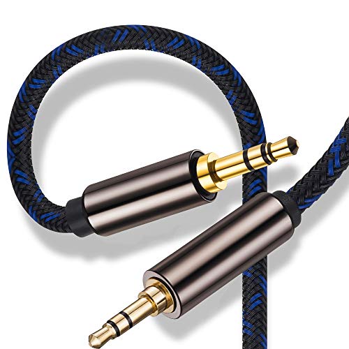 Product Cover 3.5mm Headphone Cable 20 Feet,Ruaeoda Double Shielded Aux Cable 3 .5mm Male to 3.5mm Male Stereo Audio Cable 20 Foot Long Headphone 1/8 Cord