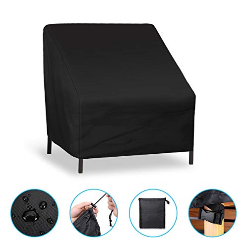 Product Cover NASUM Patio Seat Cover, Lounge Deep Chair Cover, Durable and Waterproof Outdoor Furniture Chair Cover, Large Seat Patio Chair Cover, Oxford Cloth Cover （96x78x73cm /38x31x29in）