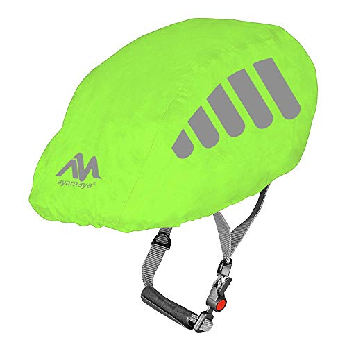 Product Cover AYAMAYA Bike Helmet Cover with Reflective Strip, High Visibility Waterproof Cycling Bicycle Helmet Rain Cover Windproof Dustproof Breathable Road Bicycle Helmet Water Cover Ride Gear