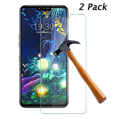 Product Cover [2-Pack] SKTGSLAMY for LG V50 ThinQ Tempered Glass Screen Protector, LG V50 Screen Protector, Anti-Scratch, Anti-Fingerprint, Bubble Free, Lifetime Replacement Warranty (Clear)