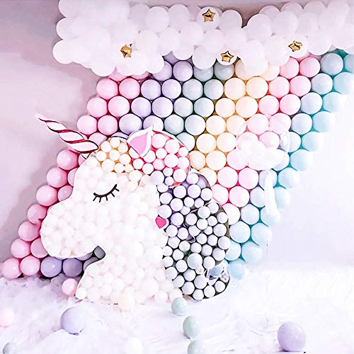 Product Cover Pastel Balloons Unicorn 300pcs 5 Inches Mini Assorted Candy Color Macaron Latex Balloons - Balloons Only - for Unicorn Party Wedding Girls Birthday Baby Shower Decoration