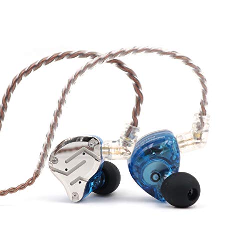 Product Cover Linsoul KZ ZS10 Pro 4BA+1DD 5 Driver in-Ear HiFi Metal Earphones with Stainless Steel Faceplate, 2 Pin Detachable Cable (Without Mic, Blue)