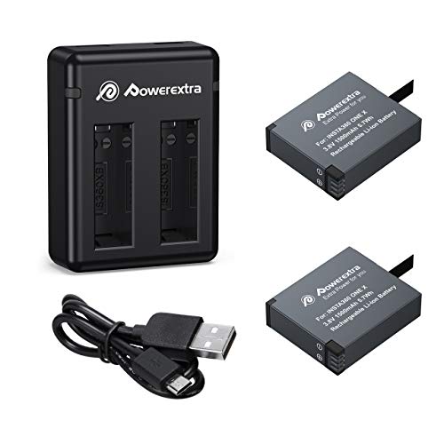 Product Cover Powerextra 2 x 1500mAh Battery and Charger Compatible with Insta360 ONE X