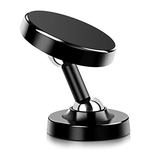Product Cover Magnetic Phone Car Mount, 360° Rotation Car Phone Holder for Dashboard Cell Phone Cradle Mount Compatible with iPhone Xs Max XR X 8 7 6S 6 Plus Samsung Galaxy S9 S8 S7 S6 and More-Black