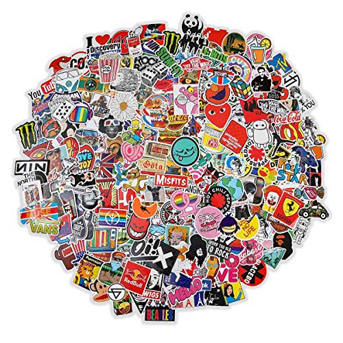 Product Cover 200pcs Random Sticker (60~1100 pcs), Fast Shipped by Amazon. Variety Vinyl Car Motorcycle Bicycle Luggage Decal Graffiti Patches Skateboard for Laptop Stickers for Adult