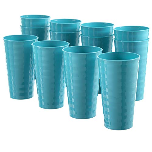 Product Cover Splash 20-ounce Unbreakable Plastic Tumblers | set of 12 Teal