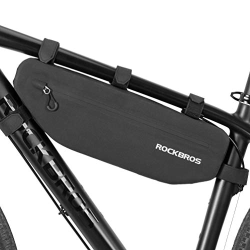 Product Cover ROCK BROS Bike Frame Bag Water Resistant Bike Triangle Bag Bicycle Under Top Tube Bag Corner Pouch Storage Bag for Cycling Accessories