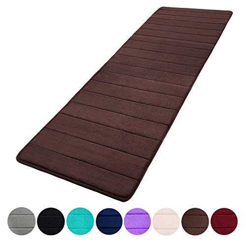 Product Cover Memory Foam Soft Bath Mats - Non Slip Absorbent Bathroom Rugs Extra Large Size Runner Long Mat for Kitchen Bathroom Floors 24