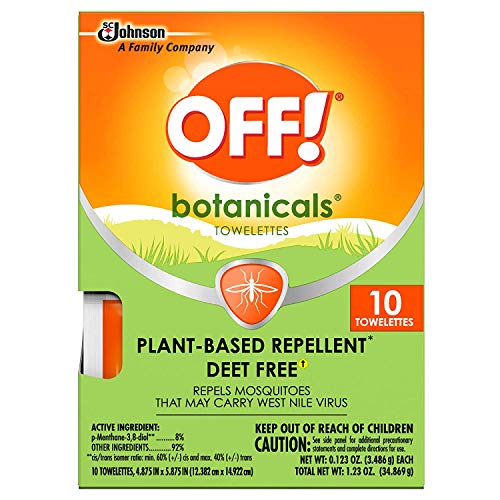 Product Cover Off Deep Woods Insect Repellent Wipes Towelettes | Best Deet Formula | Safely Repel Flying Insects Bugs Gnats Mosquitoes | Great for Outdoor Indoor Use | 36 Count Value Pack | Individually Wrapped