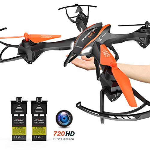 Product Cover Cool Big Size Drone with FPV 720P HD Camera, APP Gravity Control, U842 Drone RC Quadcopter, 2 Batteries, 3D Flips and Headless Mode, for Beginners & Kids
