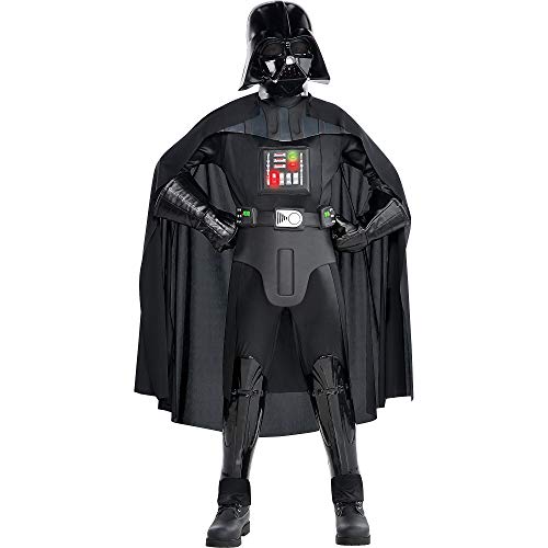Product Cover Costumes USA Star Wars Darth Vader Costume Supreme for Boys, Size Small, Includes a Jumpsuit, a Mask, a Cape, and More