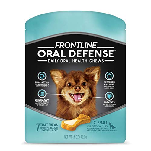 Product Cover FRONTLINE Oral Defense Daily Dental Chews for X-Small Dogs (5-10 pounds) 7-Ct
