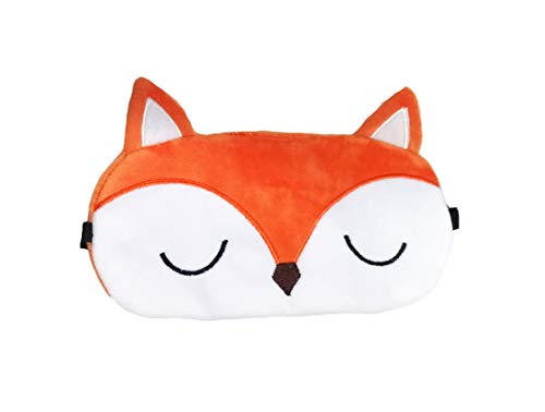 Product Cover Cute Novelty Animal Orange Fox Puppy Funny Eye Mask for Sleeping for Kids Adult Eye Cover Sleep Mask Funny Eye Covers for Sleeping