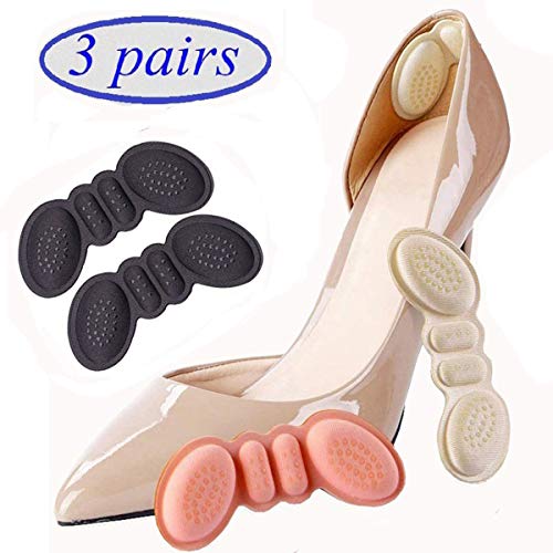 Product Cover FonsBleaudy Heel Cushion snugs Inserts Shoe Pads for Loose Shoes Too Big Inserts Grips Liners Heel Blister Protectors for Women Men (2 Thin 1 Thick)