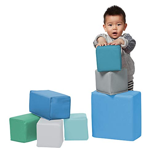 Product Cover ECR4Kids Softzone Foam Stacking Blocks, Soft Building Blocks for Baby, Contemporary (7-Piece Set)