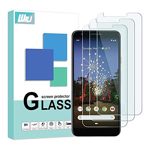 Product Cover [3-Pack] WRJ for Google Pixel 3a XL Screen Protector,HD Clear [Bubble Free] Anti-Fingerprints 9H Tempered Glass for Pixel 3a XL,6.0