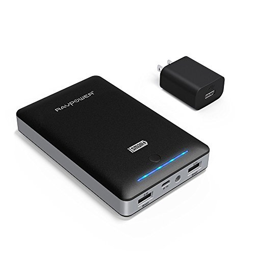 Product Cover Portable Charger RAVPower 16750mAh Power Bank with 2A Wall Charger (Dual USB Ports, 2A Input, 4.5A Max Output) Cell Phone Charger Battery for iPhone 11/11 Pro/Max/8/X/XS/iPad Pro 2018/Android Devices