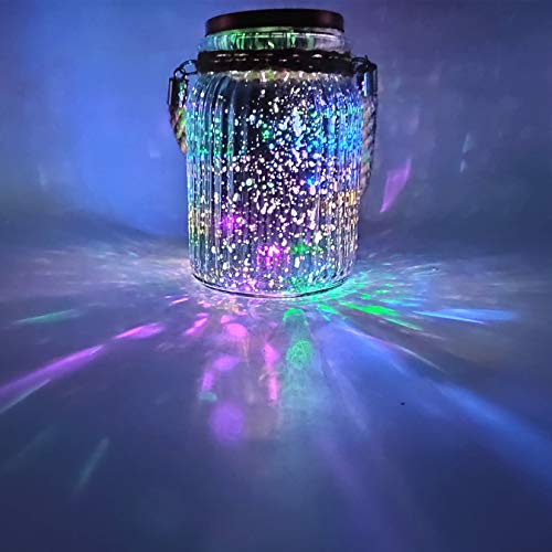 Product Cover Solar Lantern Jar Lights Glass Ball Table Lamp Quicksilver 4 Color 8 LED Copper Wire Mason Jars Outdoor Decorations Tabletop Light Hanging Lanterns Decorative Lamps for Decor Garden Gift