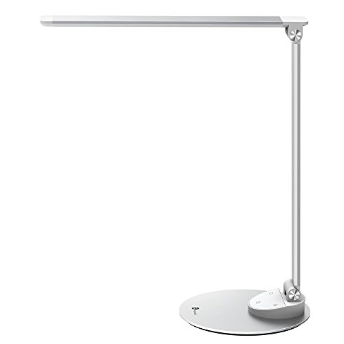 Product Cover Desk Lamp, TaoTronics LED Desk Lamp with USB Charging Port, Dimmable LED Desk Lamp, Metal, Glare-Free, 5 Color Temperatures & 5 Brightness Levels, Touch Control, Memory Function