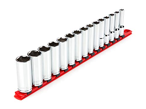 Product Cover TEKTON 1/2 Inch Drive Deep 6-Point Socket Set, 15-Piece (10 - 24 mm) | SHD92106