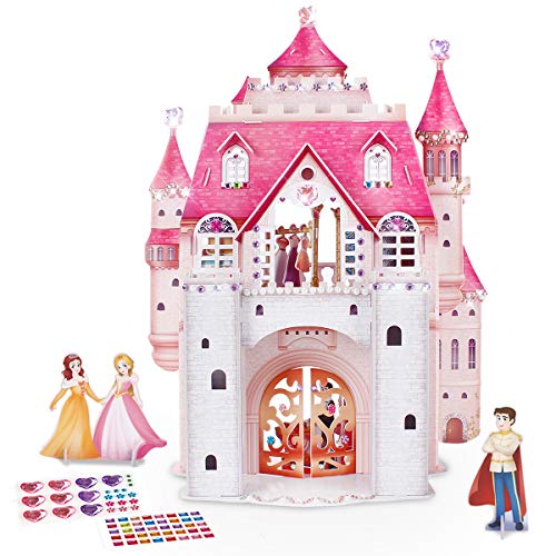 Product Cover CubicFun 3D Kids Puzzle Princess Dollhouse Crystal for Girls and Adult, Valentine's Gifts for her, Princess Birthday Party