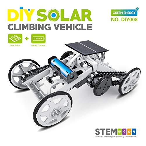 Product Cover STEM 4WD Car DIY Climbing Vehicle Motor Car Educational Solar Powered Car Engineering Car for Kids, Gift Toy Circuit Building Projects Science Experiment,BuildingToys