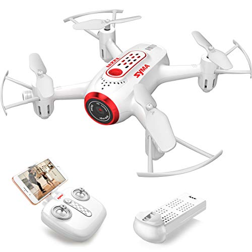 Product Cover SYMA X22W Drone with Camera Live Video FPV Nano Pocket Mini Drone for Kids and Beginners, RC Quadcopter with App Control, Altitude Hold, 3D Flips, Headless Mode, White