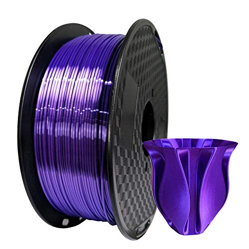 Product Cover Silk Purple 3D Printer PLA Filament 1.75mm 1KG(2.2LB) Shiny Silky Purple Blue Printing Material Lilac Violet Mauve Lavender Pansy Orchid Amethyst Raisin Dark Reddish Purple by SHENGTIAN