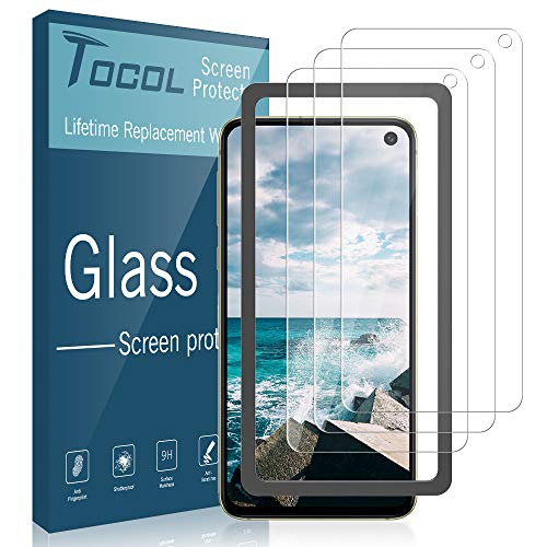 Product Cover TOCOL [3PACK] for Samsung Galaxy S10e Screen Protector Tempered Glass HD Clarity, Anti-Scratch, Bubble Free Easy Installation Tray