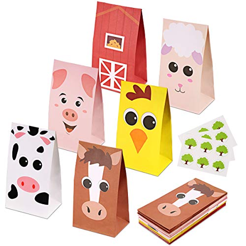 Product Cover RecooTic Farm Animal Party Bags Goodie bags for Kids Farm Themed Party, Pack of 24