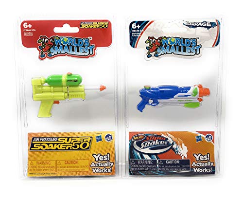 Product Cover World's Smallest Super Soaker Water Squirters Set of 2 Barrage and Air Pressure Super Soaker 50