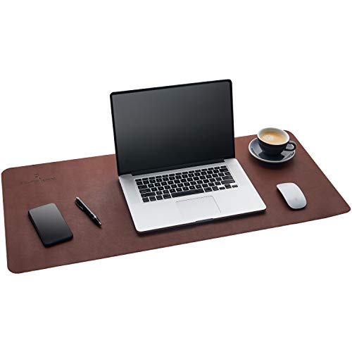 Product Cover Gallaway Leather Desk Pad - Dark Brown (36 X 17 Inch) Desk Mat Accessories for Women Men Desk Protector Extended Mouse Pad for Office/Home Accessories Writing Pad for Top of Desks