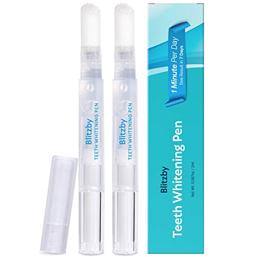 Product Cover Blitzby Teeth Whitening Pen 2 Pens, 30 Plus Uses Effective, Painless, No Sensitivity, Travel-Friendly, Easy To Use, Beautiful White Smile
