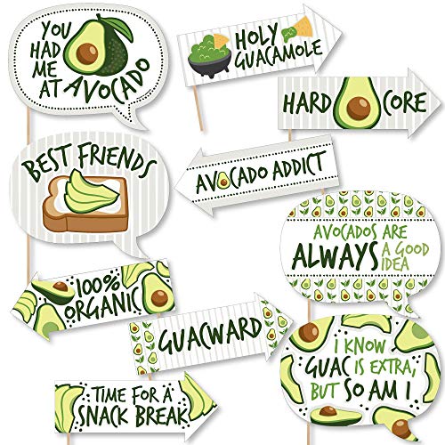 Product Cover Big Dot of Happiness Funny Hello Avocado - Fiesta Party Photo Booth Props Kit - 10 Piece