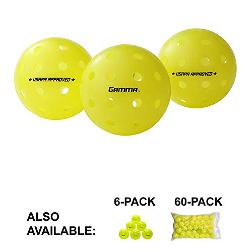Product Cover Gamma Sports Photon Outdoor Pickleballs, High-Vis Optic Green USAPA Approved Pickleball Balls (3 Pack)