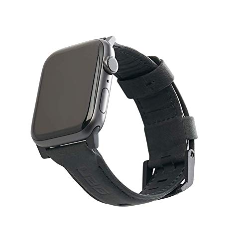 Product Cover URBAN ARMOR GEAR UAG Compatible Apple Watch Band 44mm 42mm, Series 5/4/3/2/1, Leather Black