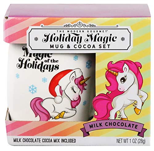 Product Cover Thoughtfully Gifts, Unicorn Magic of the Holidays Gift Set, Includes Mini Ceramic Mug and Milk Chocolate Cocoa Mix