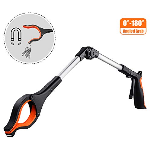 Product Cover TACKLIFE Upgrade Reacher Grabber Tool, 0°-180° Angled Arm, 90° Rotating Head, Magnetic Tips, Mobility Aid Reaching Assist Tool, Claw Trash Grabber Litter Picker (30'') - RG01