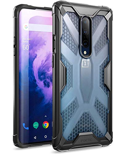 Product Cover OnePlus 7 Pro Case, Poetic Hybrid Protective Clear Bumper Cover, Rugged Lightweight, Military Grade Drop Tested, Affinity Series, for OnePlus 7 Pro (2019), Frost Clear/Black