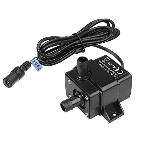 Product Cover MOUNTAIN_ARK DC 12-24V Mini Submersible Water Pump Max. 220L/H Fountain Pump High Lift 9.8ft, with 1.6m Power Cord for Fish Tank Pumping, Rockery Water, Bonsai Fountain,Fresh Water Only