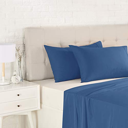 Product Cover AmazonBasics Light-Weight Microfiber Pillowcases - 2-Pack, Standard, Dutch Blue