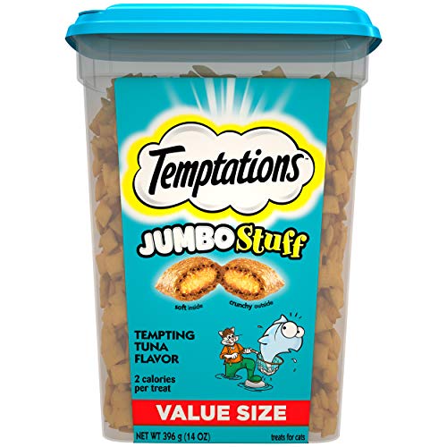 Product Cover Temptations Jumbo Stuff Cat Treats, Tempting Tuna Flavor, 14 oz Tub