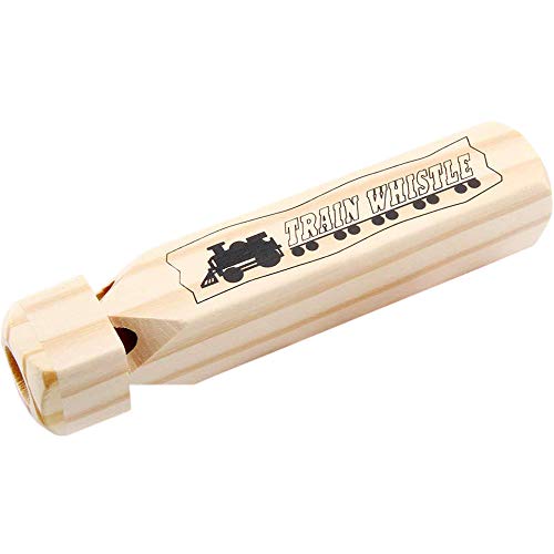 Product Cover Onwon Solid Wood Train Whistle 4 Tones Wooden Whistle Thomas The Train Themed Party Favors Wood Whistle Conductor Prop Contest or Carnival Prize, Gift Idea for Boys and Girls