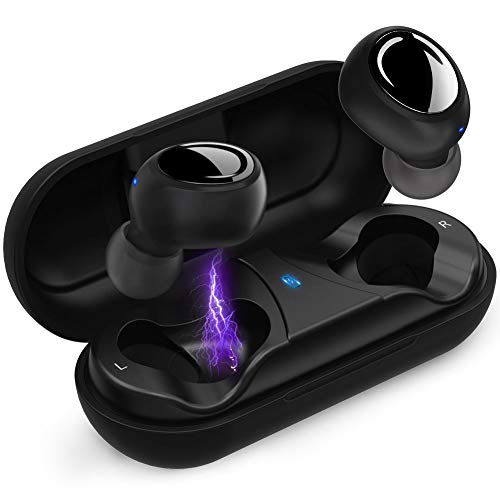 Product Cover True Wireless Earbuds Bluetooth 5.0 Headphones,MEBUYZ Sports in-Ear TWS 3D Stereo Sound Earphones 6-8 Hours Non-Stop Playtime 24H Playtime with Charging Case Bulid-in Mic IPX5 Waterproof Earbuds