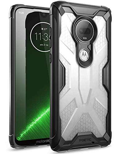 Product Cover Moto G7 Case, Poetic Premium Hybrid Protective Clear Bumper Cover, Rugged Lightweight, Military Grade Drop Tested, Affinity Series, DO NOT FIT Moto G7 Power or Moto G7 Play, Frost Clear/Black