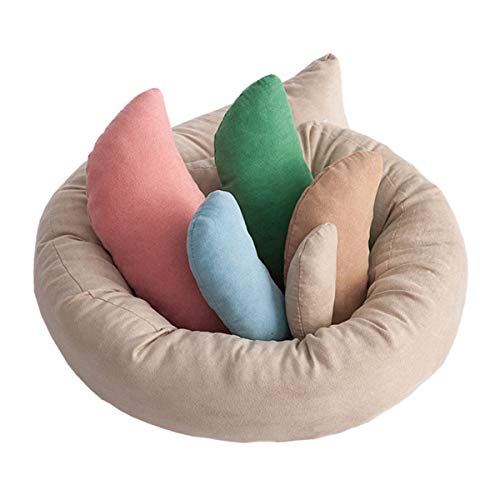 Product Cover USDREAM Newborn Photography Prop Posing Beans Bag Professional Baby Photo Posing Aid Pillow Photograph Shoot Set for 0-6 Months Baby, Pack of 6, Multicolor