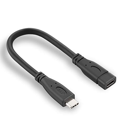 Product Cover aceyoon USB C Extension Cable 1 ft Short 20cm Support 4k Video/10Gbps Data/Charging/Audio USB 3.1 Type C Female to Male USBC Extender Cord Max 3A Compatible for Nin-tendo Switch, Mac-Book, De-ll XPS